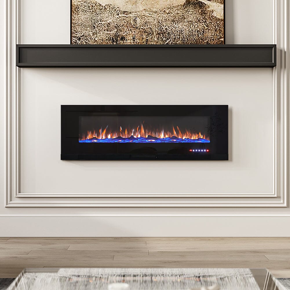 50/60 inch Wall Mounted Electric Fireplace With Overheat Protection Wall Mounted Fireplaces Living and Home